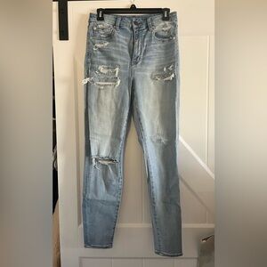 AE Curvy Super Hi-Rise Ripped Jegging
